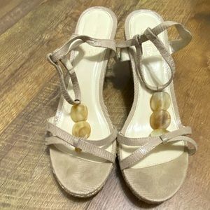 Women’s strap wedge sandals.